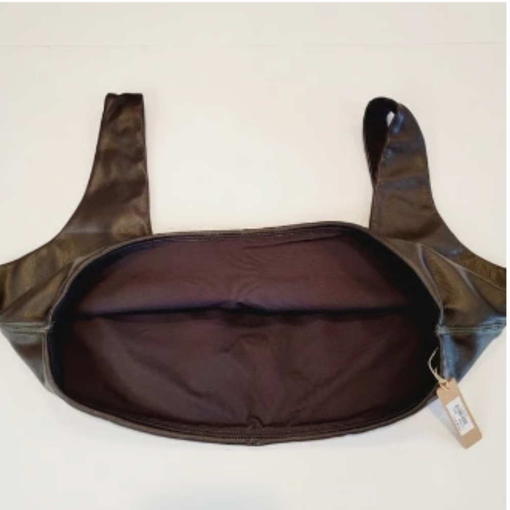 SKIMS Brown Faux Leather Bra Sz L - Picture 6 of 8